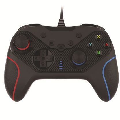 Wired Gamepad For Nintendo Switch / Android / iOS / PC(S818W Left Red Right Blue)