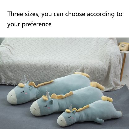 Unicorn Doll Long Pillow Plush Toys Bedside Cushion, Size: 120cm(Blue Green) - Image 3