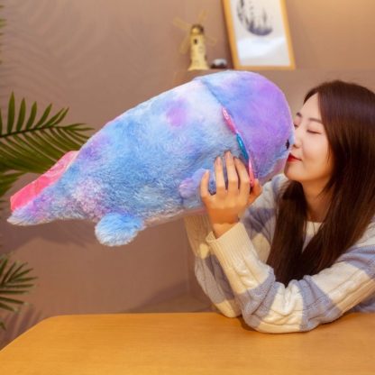 3 PCS Rainbow Color Doll Fish Plush Toy  55cm 0.4kg(Rainbow Purple) - Image 3