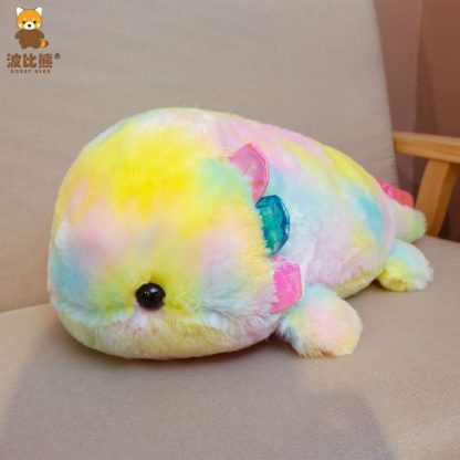 3 PCS Rainbow Color Doll Fish Plush Toy  55cm 0.4kg(Rainbow Yellow) - Image 2