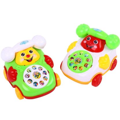 2 PCS Cartoon Creative Simulation Brake Cable Telephone Children Toy, Random Color and Style Delivery