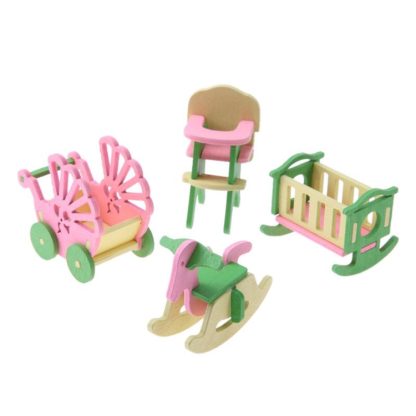 Simulation Miniature Wooden Furniture Kids Toys Doll House Set(582)