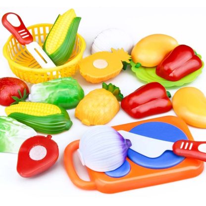 12 in 1 Kids Kitchen Toy Plastic Fruit Vegetable Food Cutting Pretend Play Early Educational