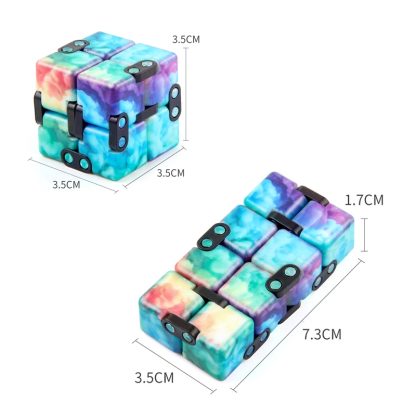 3 PCS Unlimited Magics Cube Colorful UV Printing Pocket Magic Cube Variety Folding Fingertip Magic Cube Decompression To - Image 3