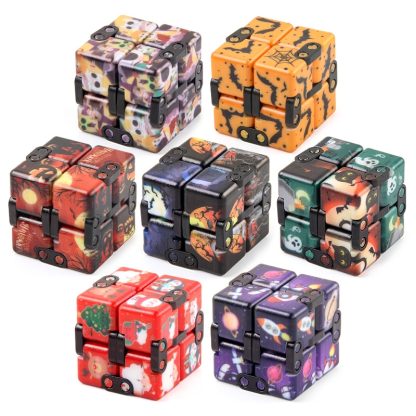 3 PCS  Infinite Magic Cube Halloween Theme Variety Flip Folding Second Order Magic Cube Finger Toy, Colour: NO.168-8-24 - Image 2