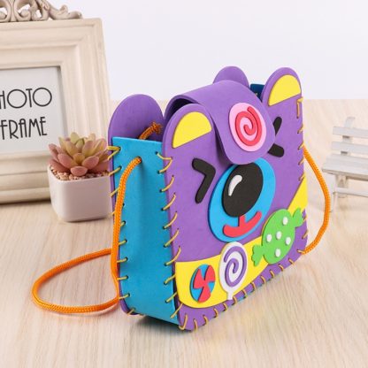 3 PCS Multicolor EVA Foam Puzzles Lovely Animals Children Handmade Bags, Random Style Delivery - Image 2