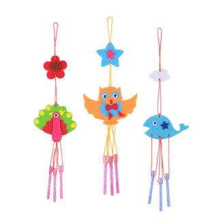 3 PCS Kids DIY Wind Chimes Educational Puzzle Toys Craft Kits, Random Style Delivery