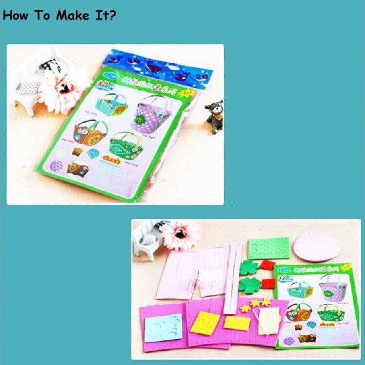 Children DIY Handmade EVA Woven Basket Portable Flower Basket, Random Style Delivery - Image 3