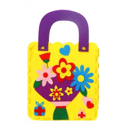 Non-woven Fabric DIY Cartoon Paste Hand Sewing Bag Fabric Bag(Bouquet) - Image 2