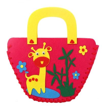 Non-woven Fabric DIY Cartoon Paste Hand Sewing Bag Fabric Bag(Little Deer)