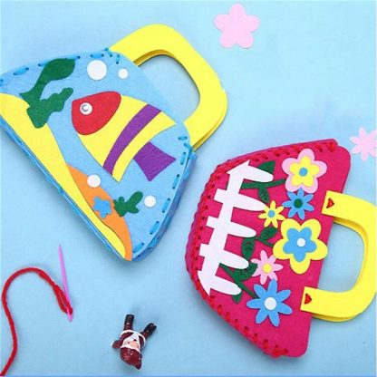 Non-woven Fabric DIY Cartoon Paste Hand Sewing Bag Fabric Bag(Small Fish) - Image 3