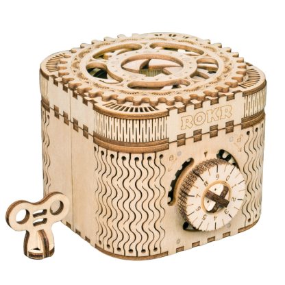 LK502 Cipher Box DIY Puzzle Jigsaw Toy 3D Wooden Crafts Decoration Clockwork Dynamic Model - Image 2