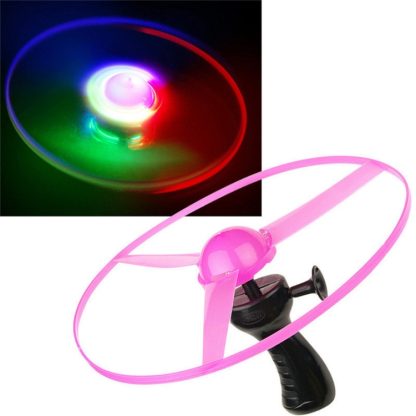 3 PCS Children Flash Toy Colorful Pull Line Glow Flash Saucer (Color Random Delivery)