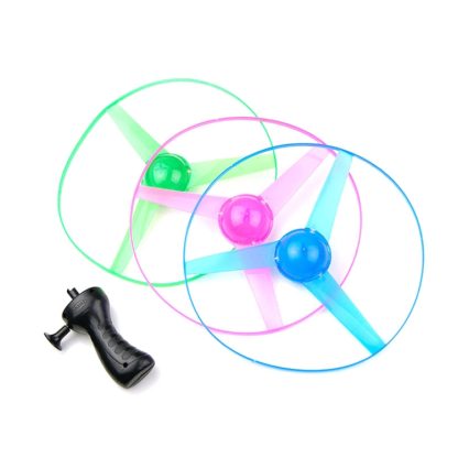 3 PCS Children Flash Toy Colorful Pull Line Glow Flash Saucer (Color Random Delivery) - Image 2