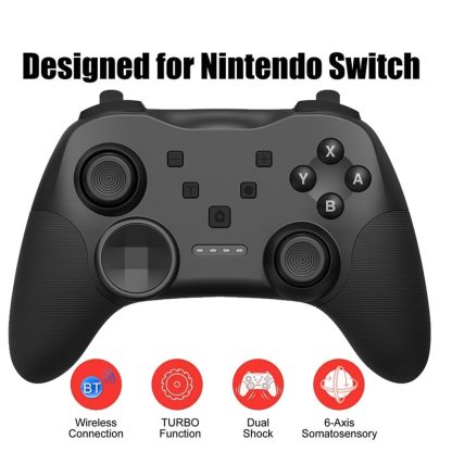 MB-S819 Wireless Bluetooth Game Console Handle With Wake-Up Vibrating Gyroscope For Nintendo Switch(Black) - Image 2