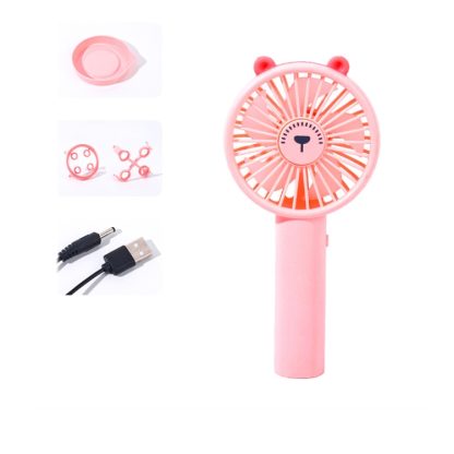 Outdoor Mini Portable USB Electric Fan Bubble Blowing Machine, Style:Bear(Pink) - Image 2