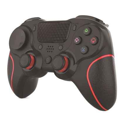 MB-P913 PC Six-Axis Somatosensory Back Key Programming Dual Vibration Bluetooth Gamepad For PS4 Pro(Red Black) - Image 2