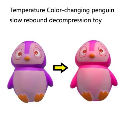 TTPU1158 Temperature Color-Changing Penguin Slow Rebound Decompression Toy - Image 2