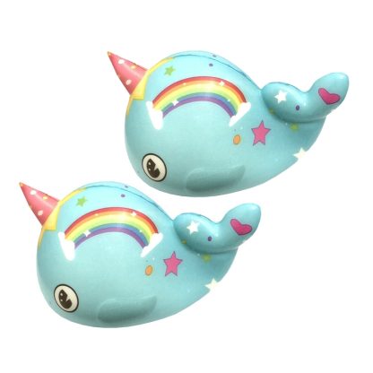 2 PCS TTPU1210 Color Printing Whale Slow Rebound Decompression Toy(Blue)