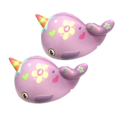 2 PCS TTPU1210 Color Printing Whale Slow Rebound Decompression Toy(Purple)