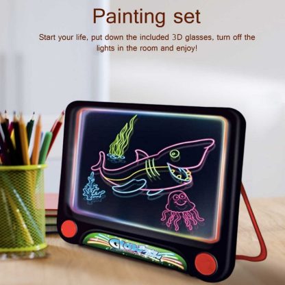 Multifunctional Luminous 3D Children Drawing Board, Without Watercolor Pen, Style: 3D Space - Image 3