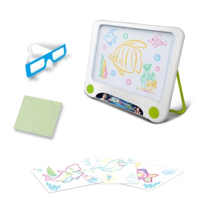 Multifunctional Luminous 3D Children Drawing Board, Without Watercolor Pen, Style: 3D Ocean