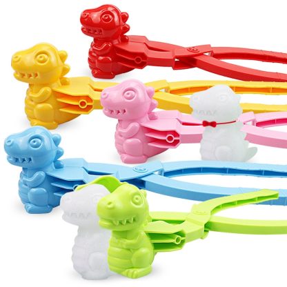 4 PCS YR628 Children Winter Outdoor Toy Dinosaur Snowball Clip(Yellow) - Image 2