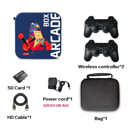 Arcade Box 64G Wireless Video Game Machine Box 4K HD Display For PS1/PSP/N64/DC, UK Plug - Image 2