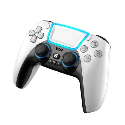 PS-P03 Cool Lighting 3D Adjustable Wireless Gamepad For PS4 / PS5 / Switch / PC(White)