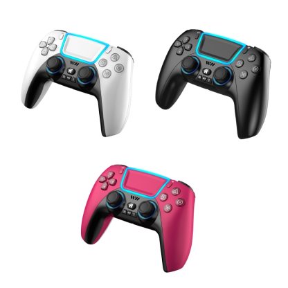 PS-P03 Cool Lighting 3D Adjustable Wireless Gamepad For PS4 / PS5 / Switch / PC(White) - Image 2