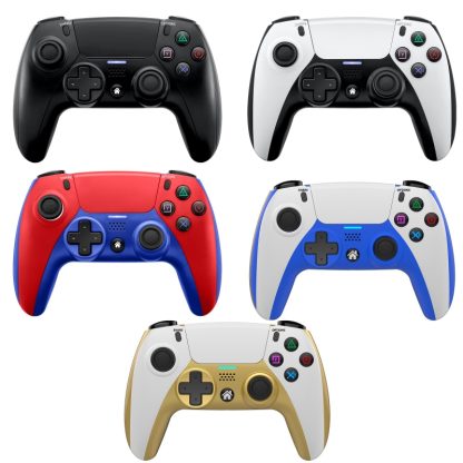 PSS-P04 Bluetooth 4.0 Wireless Dual-Vibration Gamepad For PS4 / Switch / PC / Steam(Blue Red) - Image 2