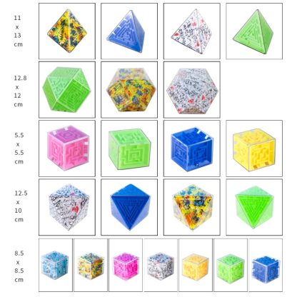 3D Labyrinth Cube Educational Toys,Style: Big Hexahedron - Green - Image 2