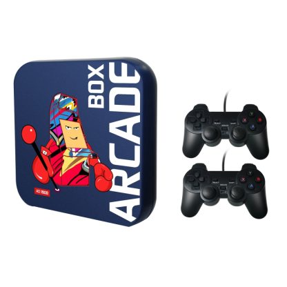 Arcade Box 256G Wired Video Game Machine Box 4K HD Display For PS1/PSP/N64/DC, EU Plug