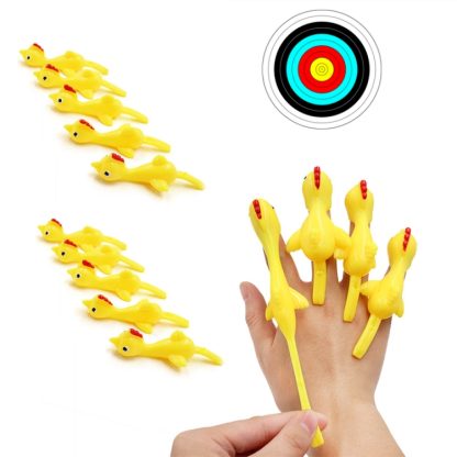 40 PCS Stretching Finger Ejection Turkey Sticky Tricky Toy(Yellow)