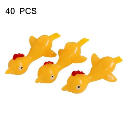 40 PCS Stretching Finger Ejection Turkey Sticky Tricky Toy(Yellow) - Image 2