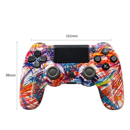 Wireless Bluetooth Game Controller Gamepad With Light For PS4, Color: White - Image 3