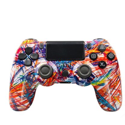 Wireless Bluetooth Game Controller Gamepad With Light For PS4, Color: Bine