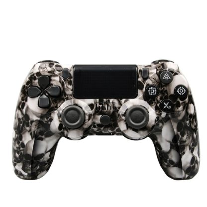 Wireless Bluetooth Game Controller Gamepad With Light For PS4, Color: Skull