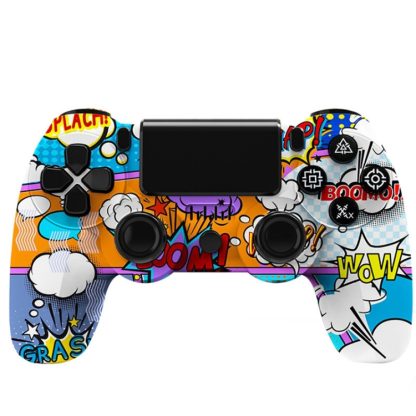 Wireless Bluetooth Game Controller Gamepad With Light For PS4, Color: Cloud