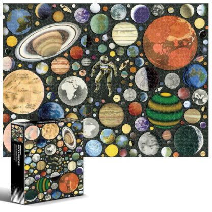 1500 Pieces Irregular Plane Paper Puzzle Jigsaw Toy 80x60cm(Planet Astronaut)