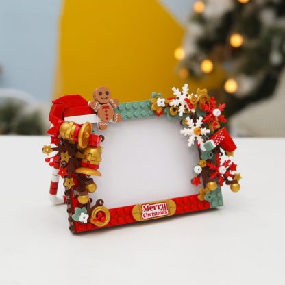 DIY Christmas Building Blocks Toys Desktop Decoration, Style: Photo Frame-163 PCS