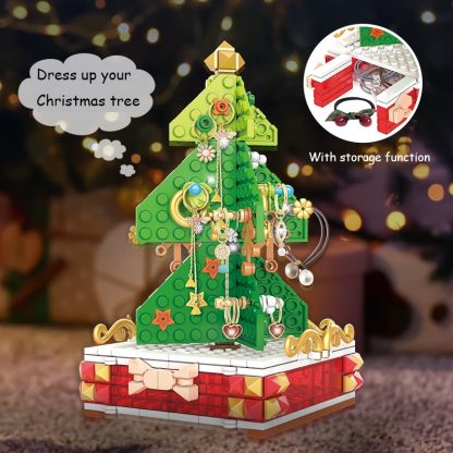 DIY Christmas Building Blocks Toys Desktop Decoration, Style: Photo Frame-163 PCS - Image 3