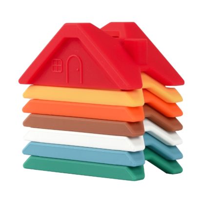 Silicone Stacking Building Blocks Children Toys(Red)