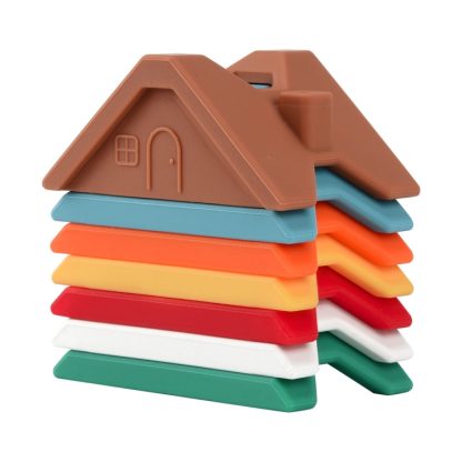 Silicone Stacking Building Blocks Children Toys(Brown)