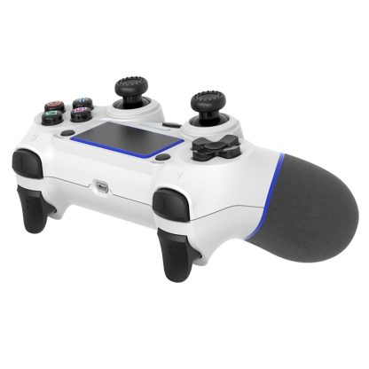 Wireless Bluetooth Rubberized Gamepad For PS4(White Green) - Image 3