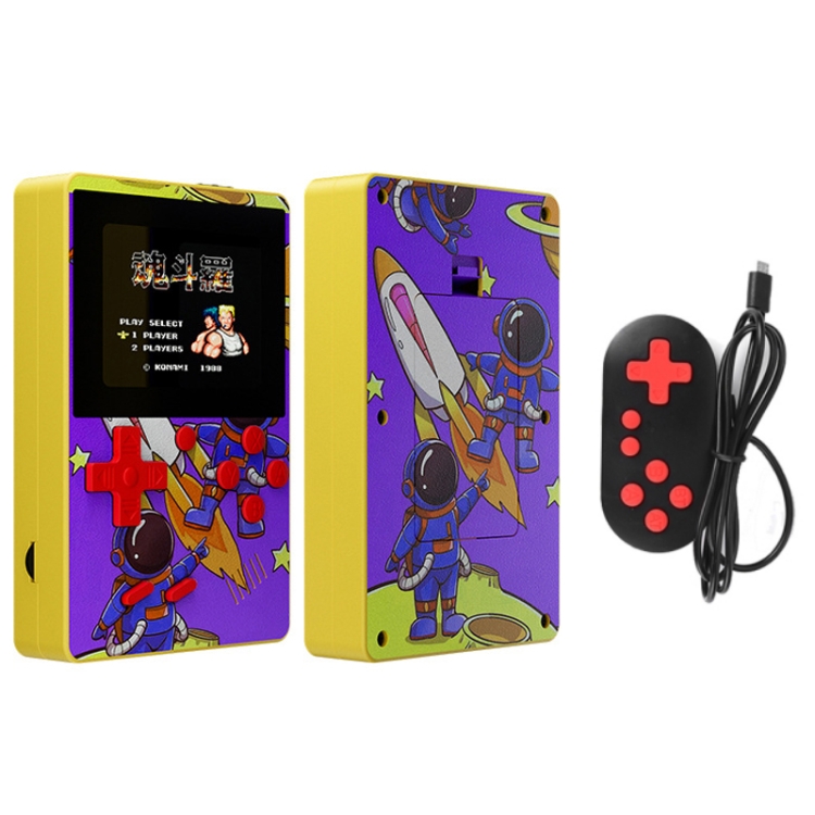 X50 500 in 1 2.8 Inch Kids Macaron Handheld Game Console, Style: Doubles (Purple)