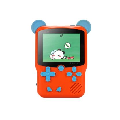 I50 999 in 1 Children Cat Ears Handheld Game Console, Style: Singles (Orange)