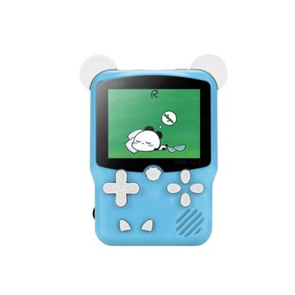 I50 999 in 1 Children Cat Ears Handheld Game Console, Style: Singles (Blue)