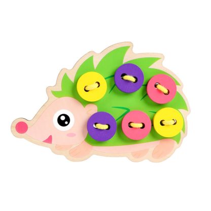 3 PCS Children Puzzle Button Threaded Desk Game Toy(Hedgehog)