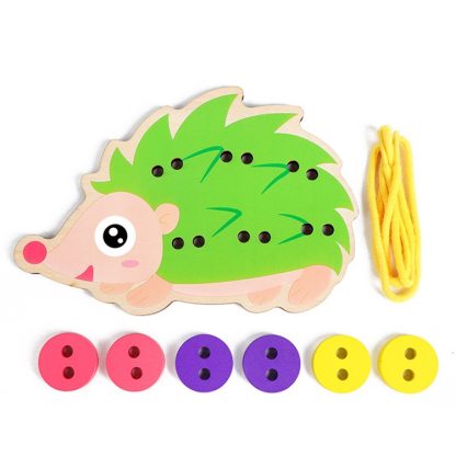 3 PCS Children Puzzle Button Threaded Desk Game Toy(Hedgehog) - Image 2